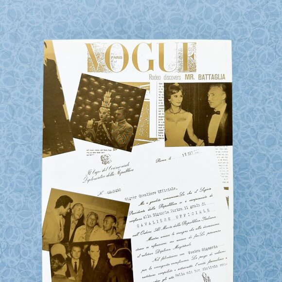 1990s Vogue Gold Book Half‑Page Ad • Black & Gold • Euro Glamour Decor - Picture 3 of 7